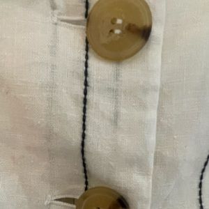 Off shoulder strip shirt